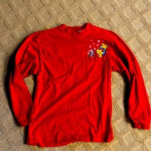 Vintage Disney Embroidery Winnie the Pooh and Piglet Long Sleeve T-Shirt Size M
